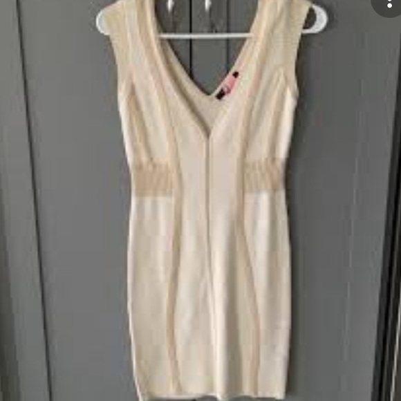 Gold and Beige Hot Miami Styles bandage dress - Picture 1 of 3